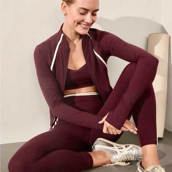 Athleta Jackets & Blazers - Athleta Yoga Jacket Burgundy NWT - Size M
